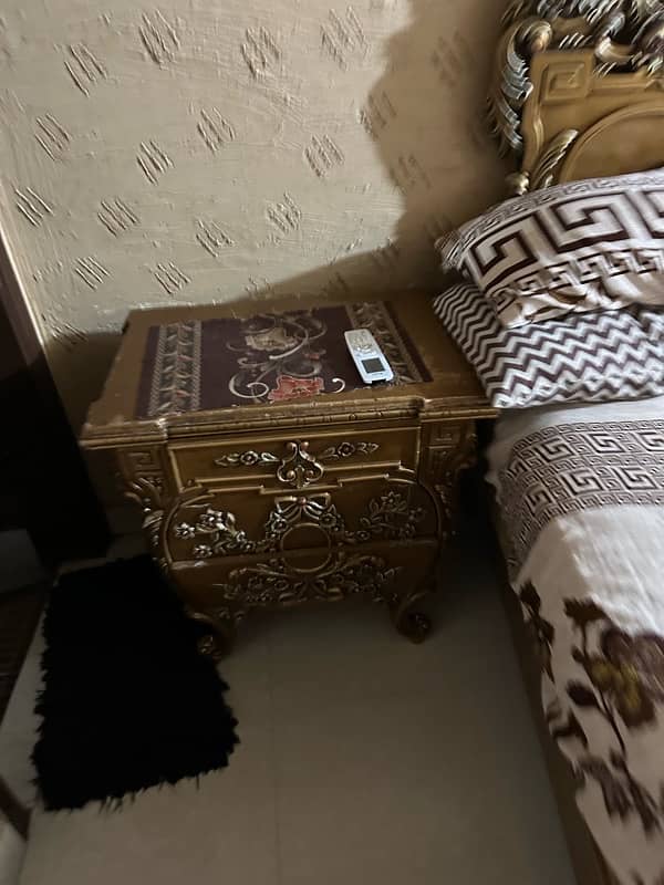 pure sheesham carving furniture bed set 1