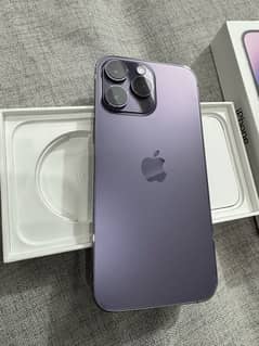 PTA approved iPhone 14 Pro Max 256GB Purple 10/10 with Box