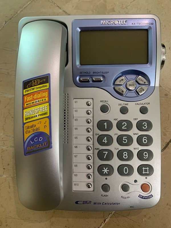 Microtel Caller ID Landline Phone KX-TSC2586CID 1