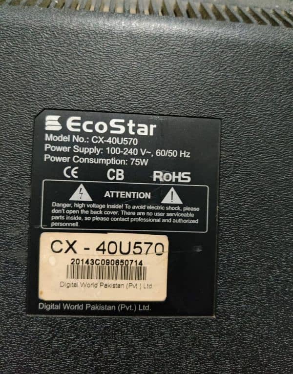 eco star LED TV 40 inch 2