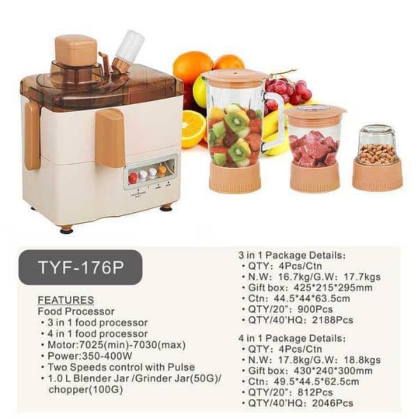 Portable 4pcs Electric Juicer Blender , WhatsApp (03145156658) 5