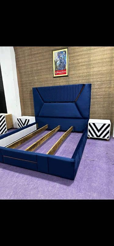 Double Bed set with side daraz and Dressing l Double bed Poshish Bed 1