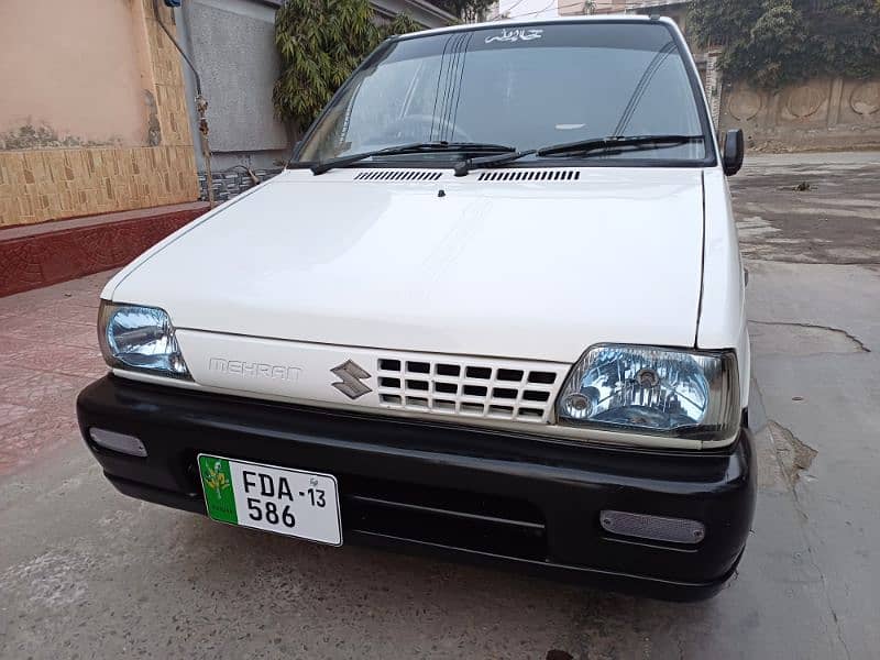 Suzuki Mehran VX 2013 with ac bumper to bumper original car 3