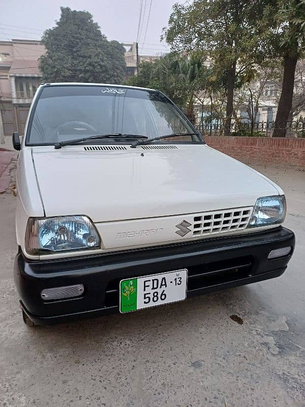 Suzuki Mehran VX 2013 with ac bumper to bumper original car 4