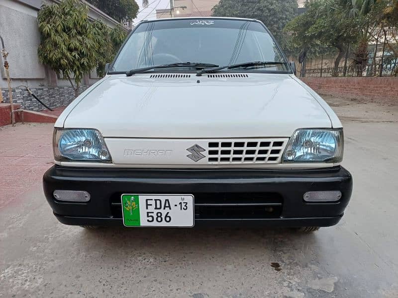 Suzuki Mehran VX 2013 with ac bumper to bumper original car 7