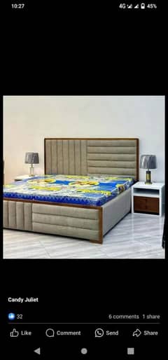 Poshish Bed set , Side daraz , singhar table, wooden bed