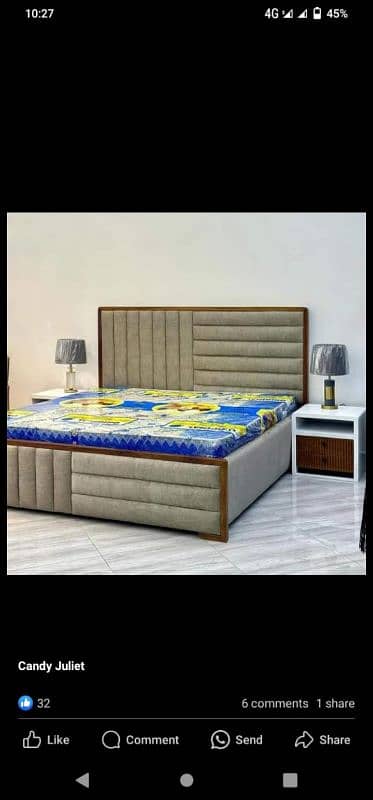 Poshish Bed set , Side daraz , singhar table, wooden bed 0