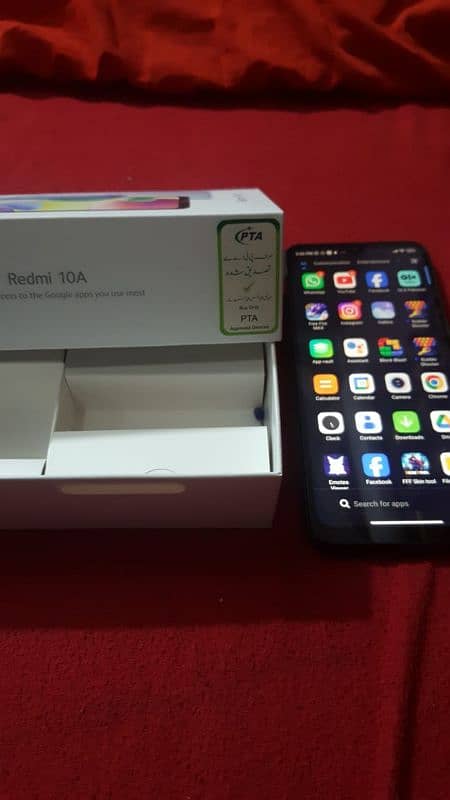 redmi10A new condition sealed set with box pta official aprocd 2