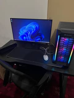 Gaming PC with monitor, desk and table for sale