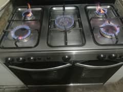 Branded Indus cooking range with 5 burners & 2 Ovens