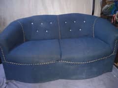 The chic Blue 2 Seater Sofa Set