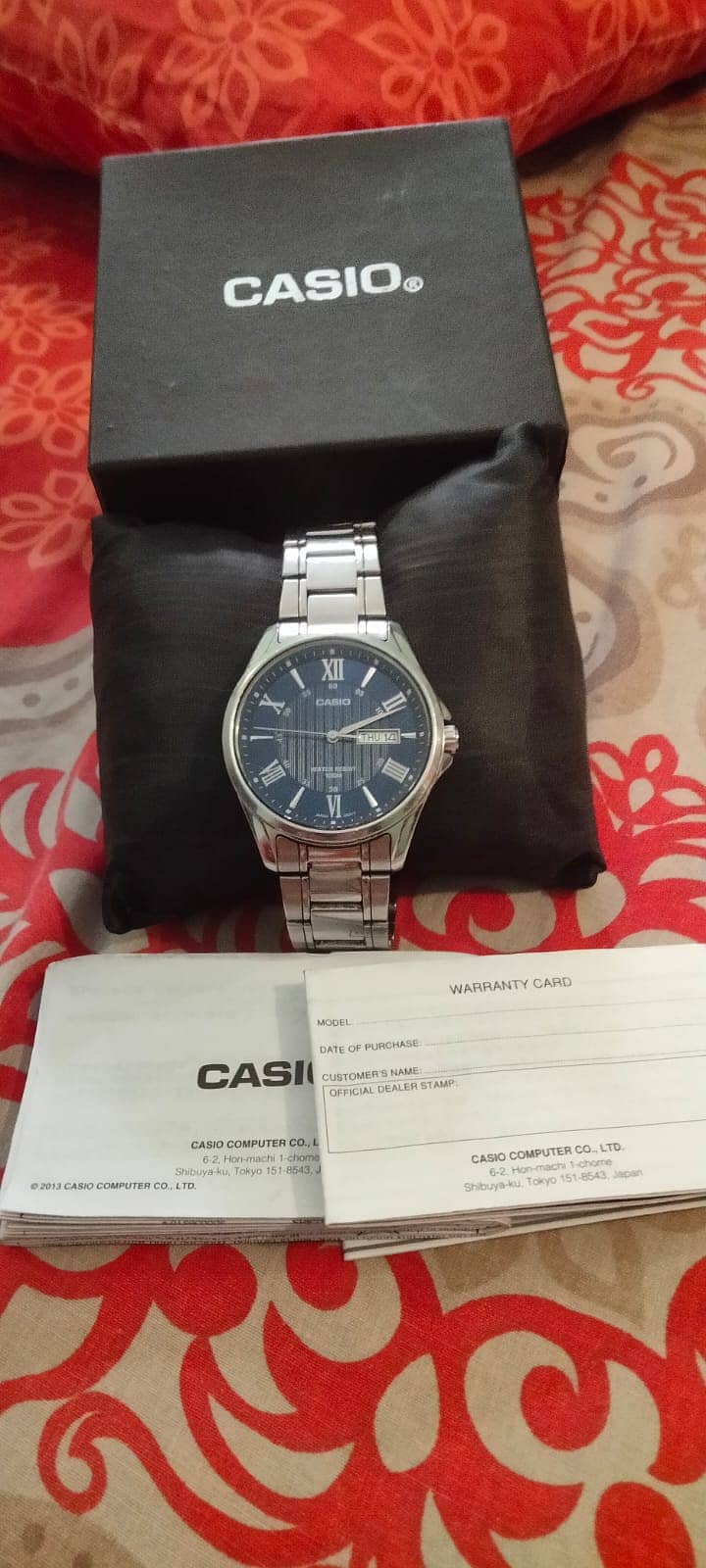 Casio watch blue dial 1