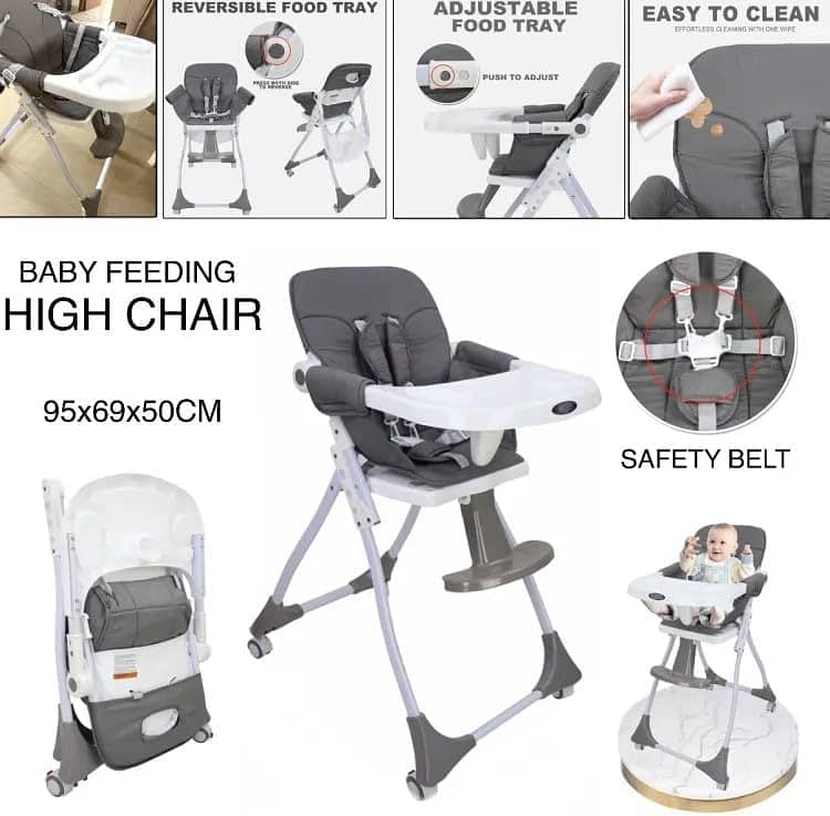 TZX C006 Baby Feeding High Chair Foldable 7