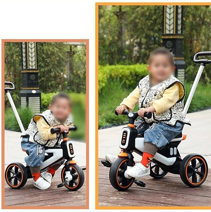 2 in 1 Toddler Stroller pram and Pedal tricycles with music headlight 10