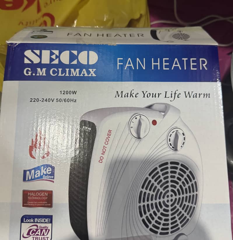 Electric heater      x2. Brand new.  Sealed. 0