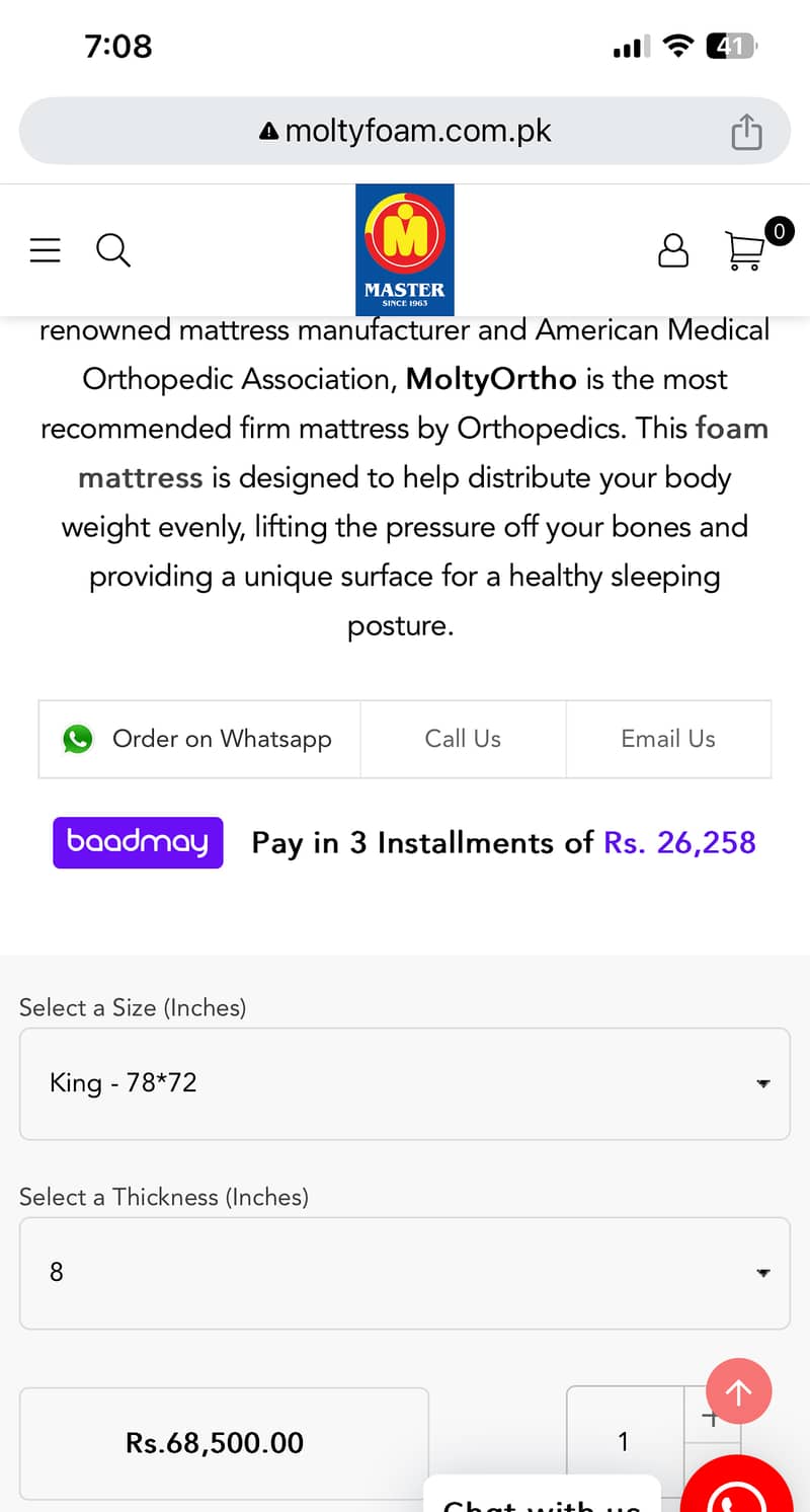 Molty Foam Ortho 8" mattress 3