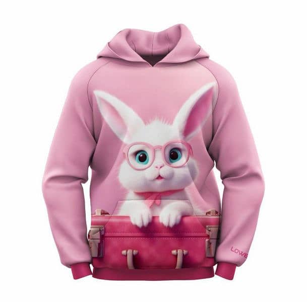 kids rabbit hoodie 0