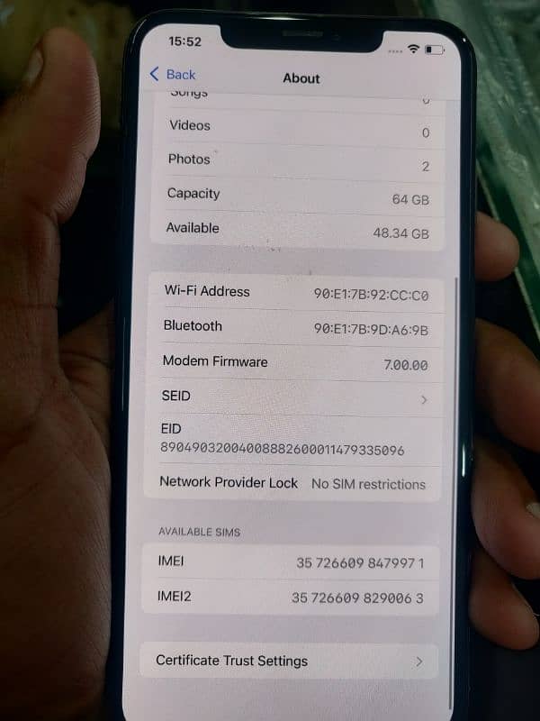 IPHONE XS MAX 64GB NON PTA READ ADD ONLY CALL 0341/1053/121 4