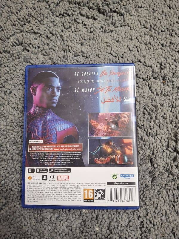 Spiderman Miles Morales Ps5 ultimate edition. Its hardly used. 1