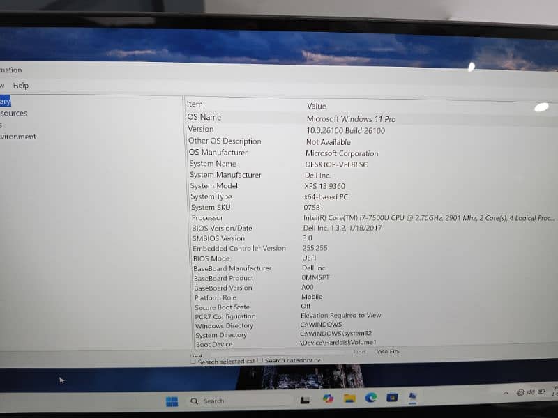 Dell XPS 13 9360 core i7 7th gen 3