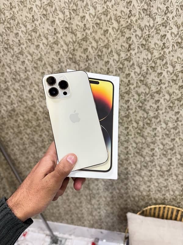 iphone 14 pro max with box non pta jv 84health 128gb 03197187443 0