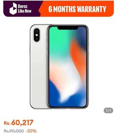 apply iphone x 64 GB Factory unlocked pta approved free charger