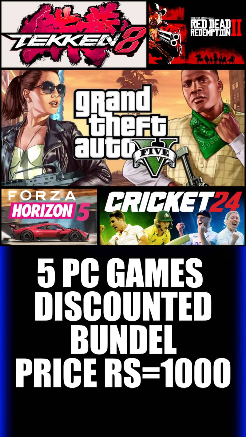 GTA 5•CRICKET 24• CHEAP PC GAMES KRWAYE ALL OVER PAKISTAN APNE PC M 7