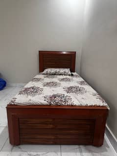 single bed , mattress , study table and chair