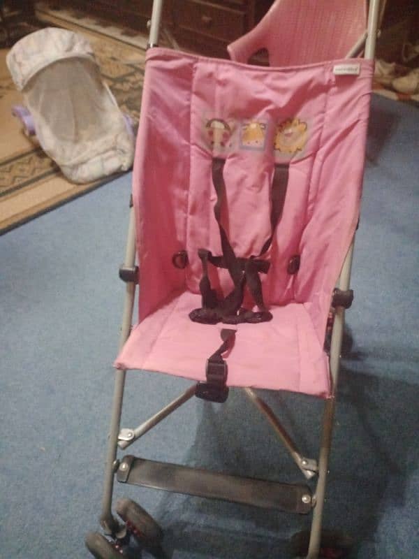 Baby Cot, swing and 2 prams 6