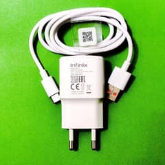 Infinix 18 Watt/W original box plugged charger 03234806676