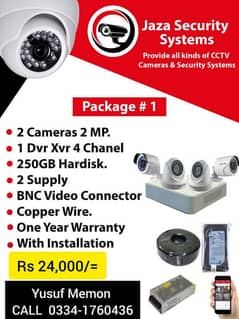 Cctv camera packages with instalation Dahua and hikvision