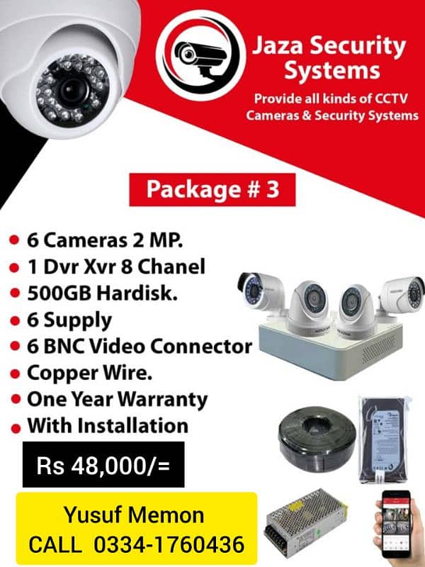 Cctv camera packages with instalation Dahua and hikvision 2