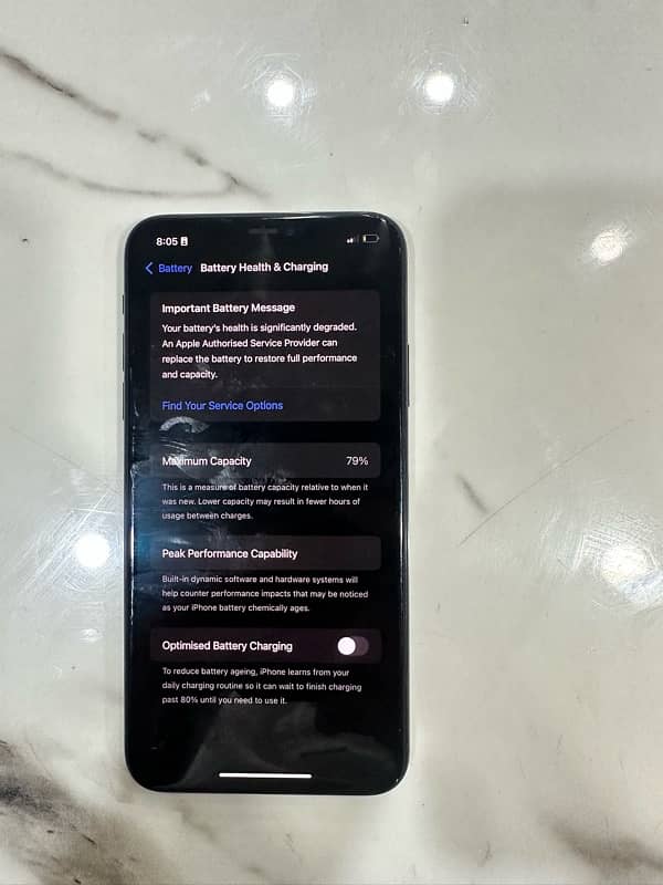 11 pro max : PTA Aproved : Storage 256 GB : Bettery Service 4