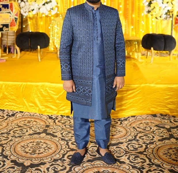 sherwani + mehndi suit 1