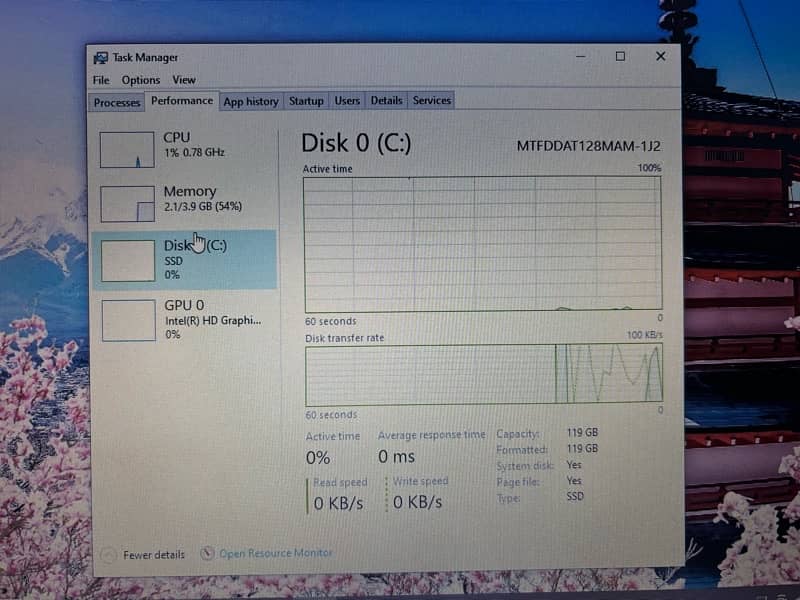 Toshiba core i5 4th gn 4/128m1 ssd 7