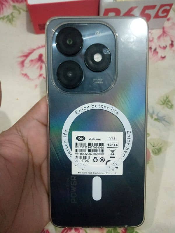 itel p65c 4+4=8/128, 11 months warranty, only 15days used, full box 1