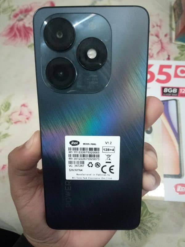 itel p65c 4+4=8/128, 11 months warranty, only 15days used, full box 4