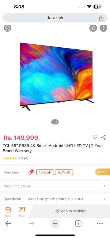 tcl 55 inch led 4k complete box condition 10by 10 2