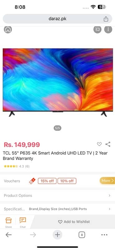 tcl 55 inch led 4k complete box condition 10by 10 4