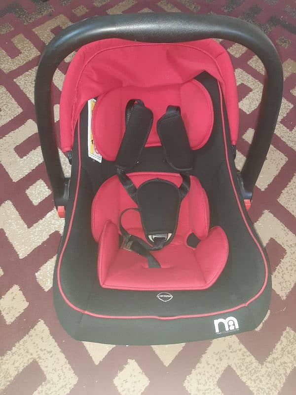 Mothercare Carry Cot & Car Seat Red & Black 8