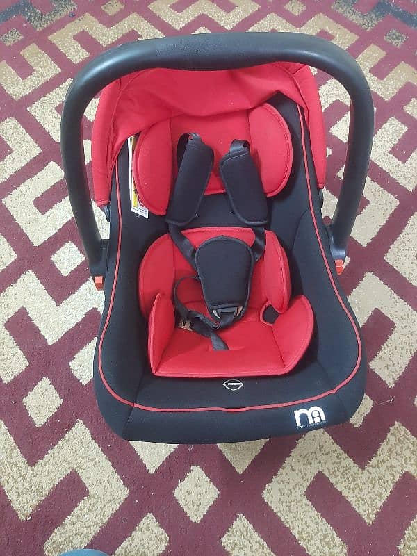 Mothercare Carry Cot & Car Seat Red & Black 9