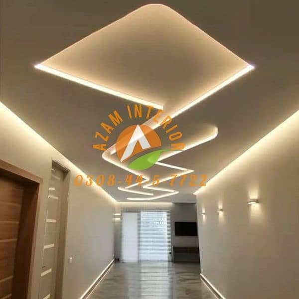 Chowk ceiling false celling plastic 2×2 wall to Wall paints flooring 4