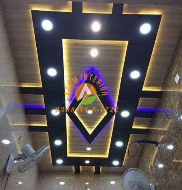 Chowk ceiling false celling plastic 2×2 wall to Wall paints flooring 6