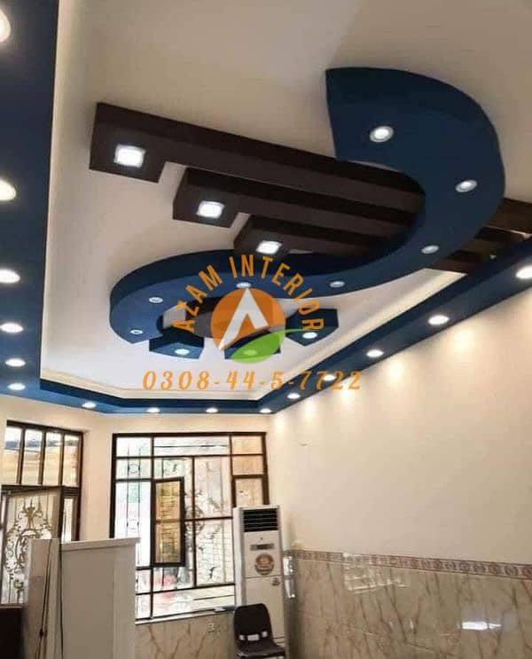 Chowk ceiling false celling plastic 2×2 wall to Wall paints flooring 7