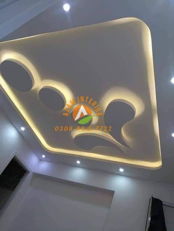 Chowk ceiling false celling plastic 2×2 wall to Wall paints flooring 11