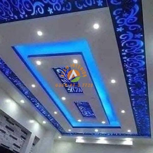 Chowk ceiling false celling plastic 2×2 wall to Wall paints flooring 12