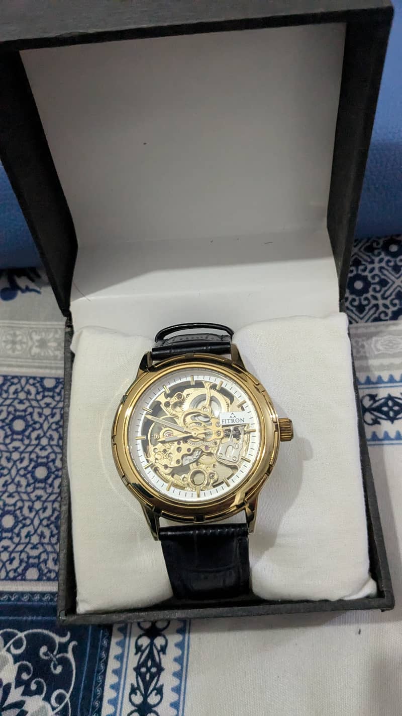 Fitron Automatic Watch Golden Black 1