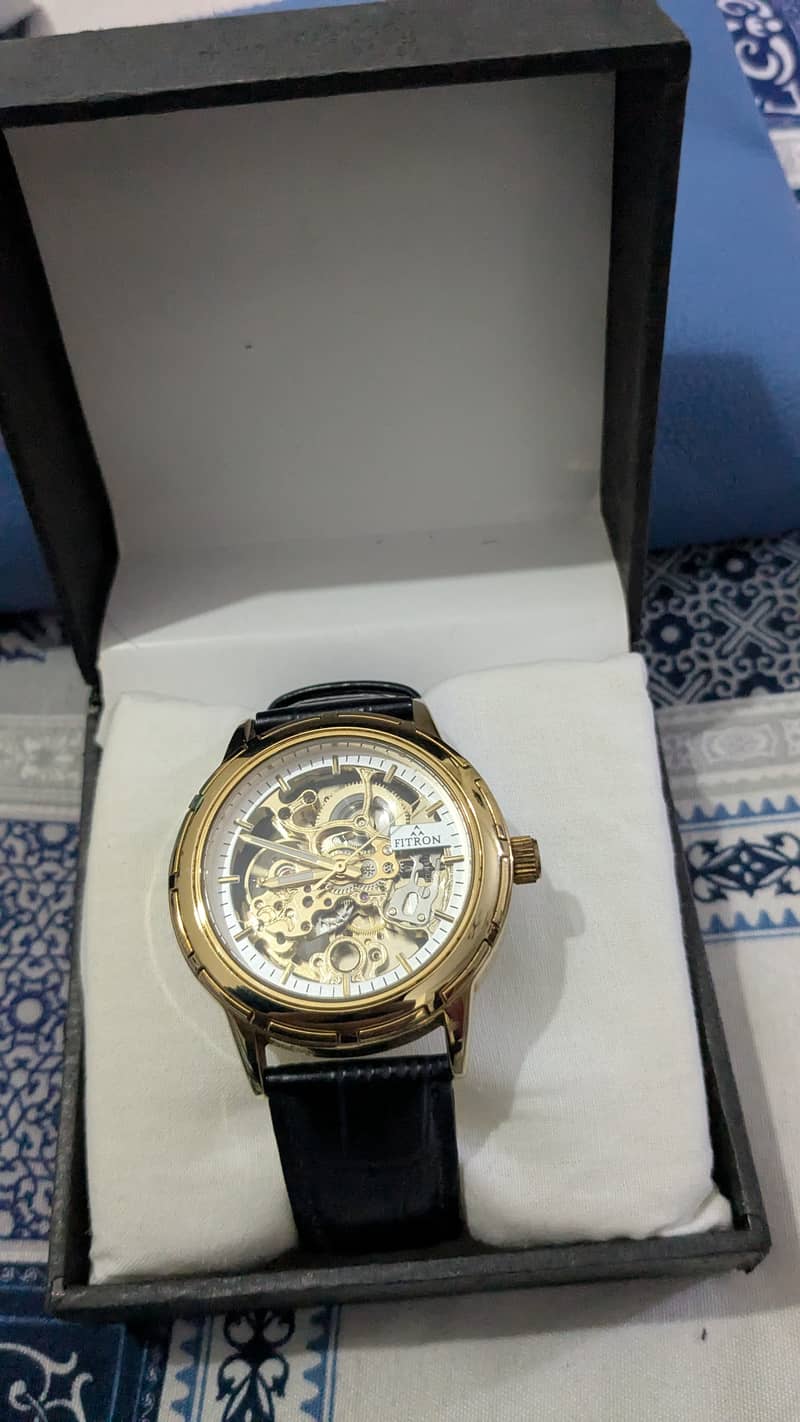 Fitron Automatic Watch Golden Black 2