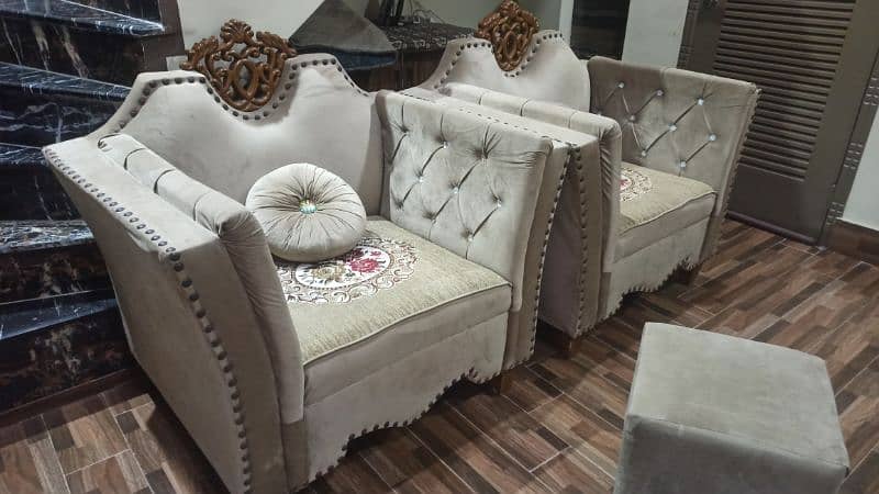 Sofa set with table set complete for sale 2