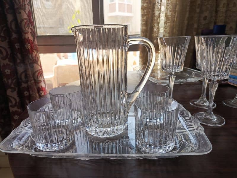 crystal jug with glasses(03002112474) 0